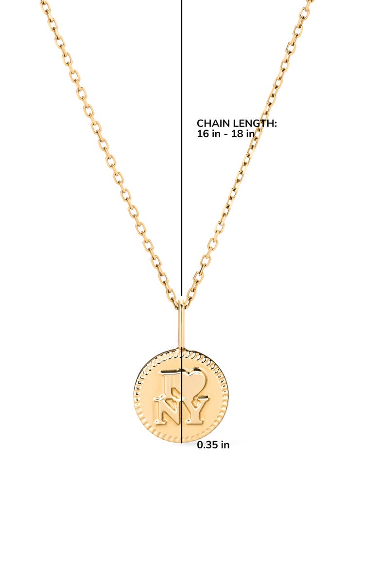 Solid Yellow Gold - NYC Charm Necklace, Alternate, color, Gold