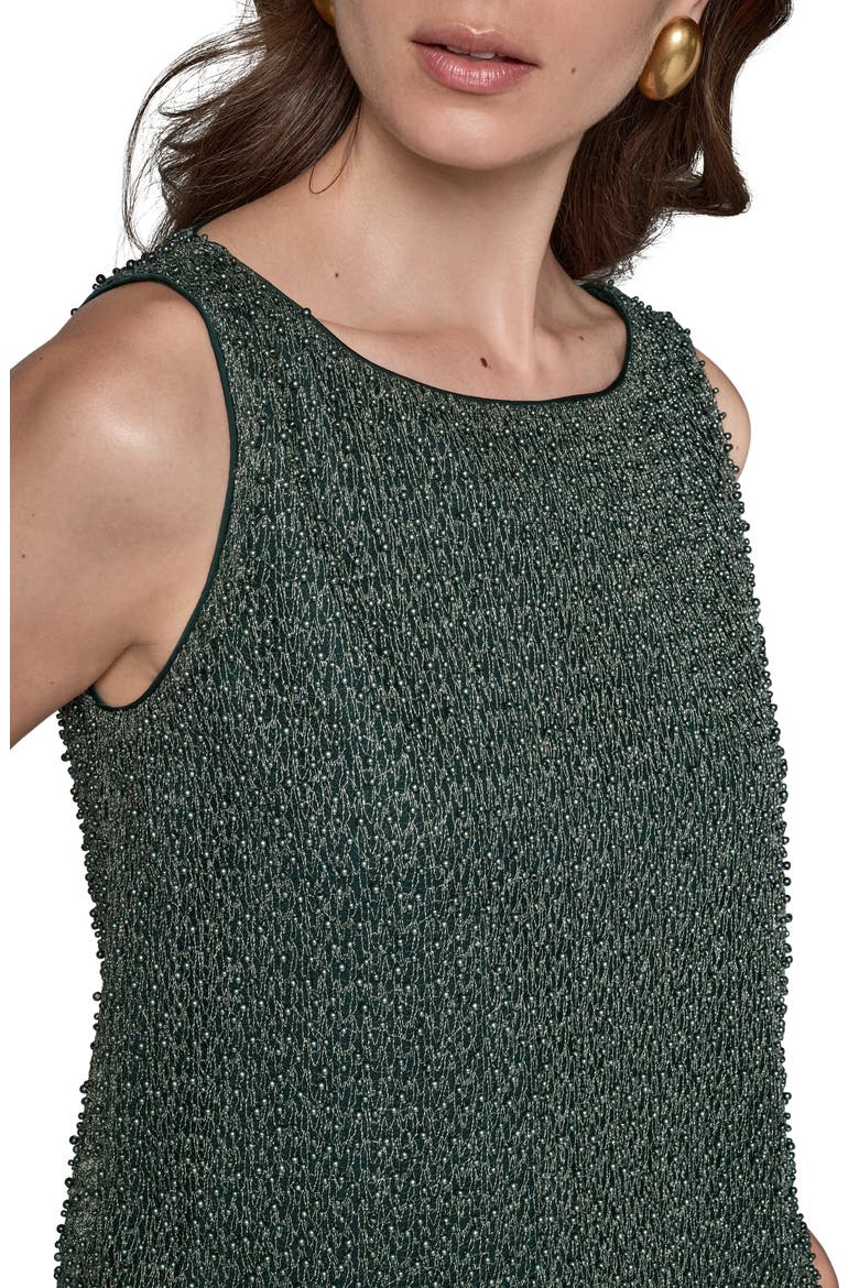 Boat Neck Metallic Beaded Tank, Alternate, color, BLK FOREST