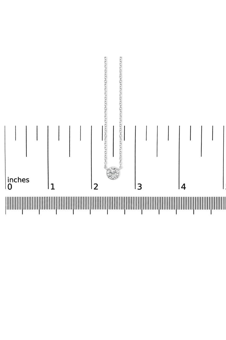 14K White Gold 1.00 Cttw Bezel Lab-Grown Diamond Solitaire Pendant Necklace, Alternate, color, White