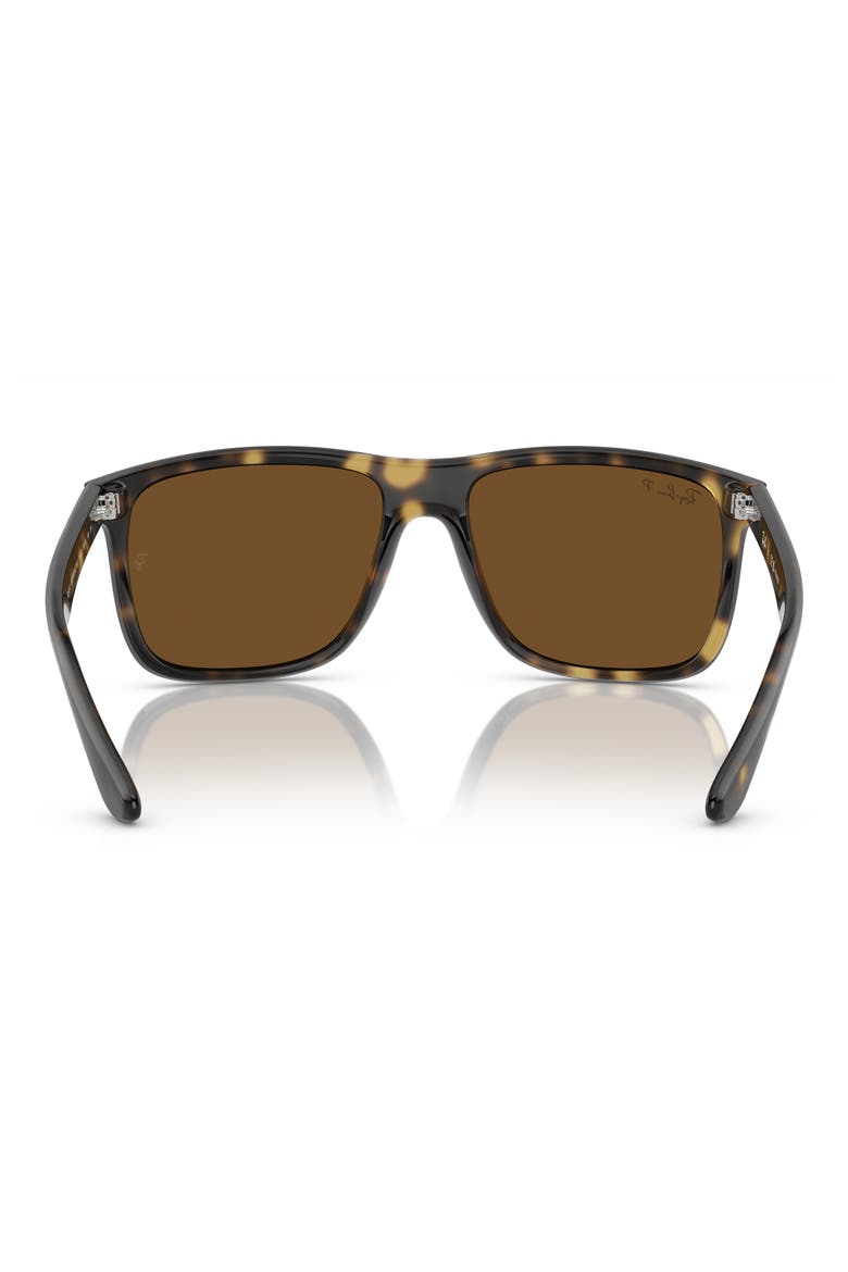 57mm Polarized Square Sunglasses, Alternate, color, HAVANA