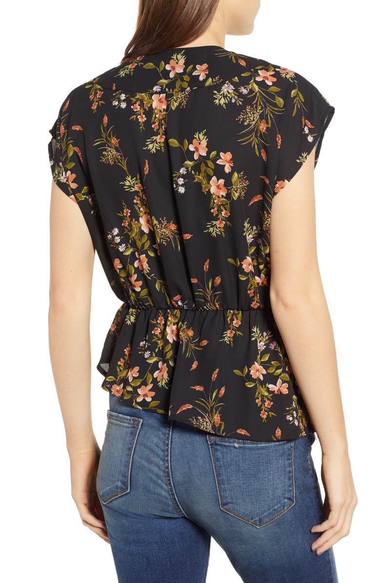 Leith Wrap Style Blouse, Alternate, color,