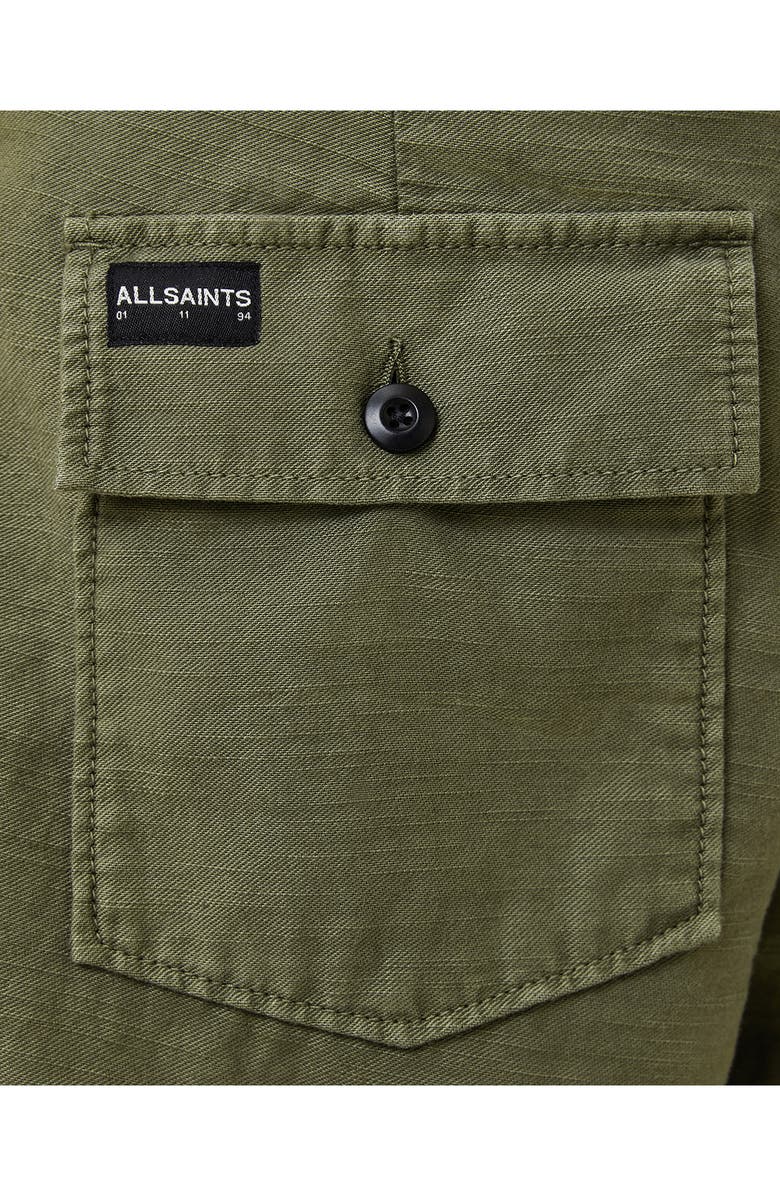 AllSaints Talbot Cotton Shorts, Alternate, color, Eden Green