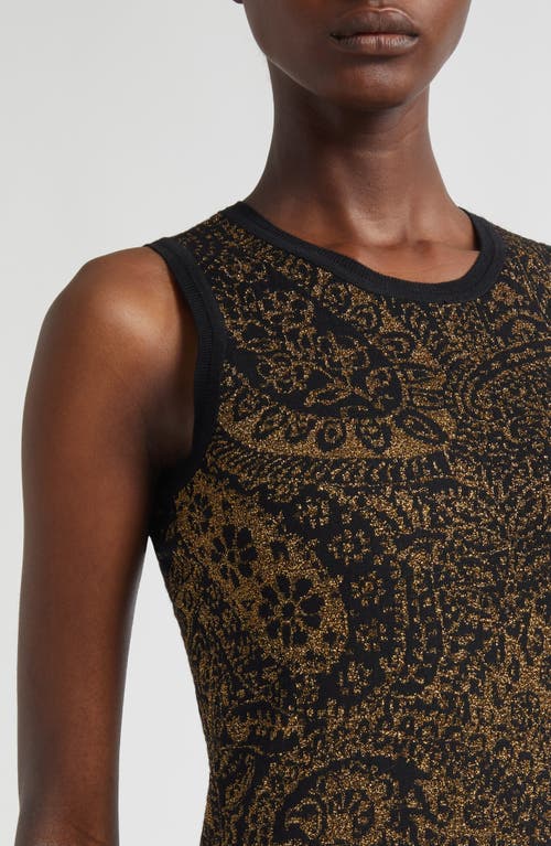 Etro Sleeveless Paisley Motif Maxi Dress In Green