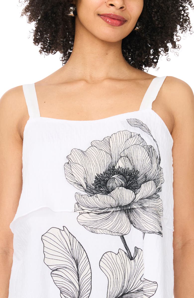 Vince Camuto Layered Tank, Alternate, color, Ultra White