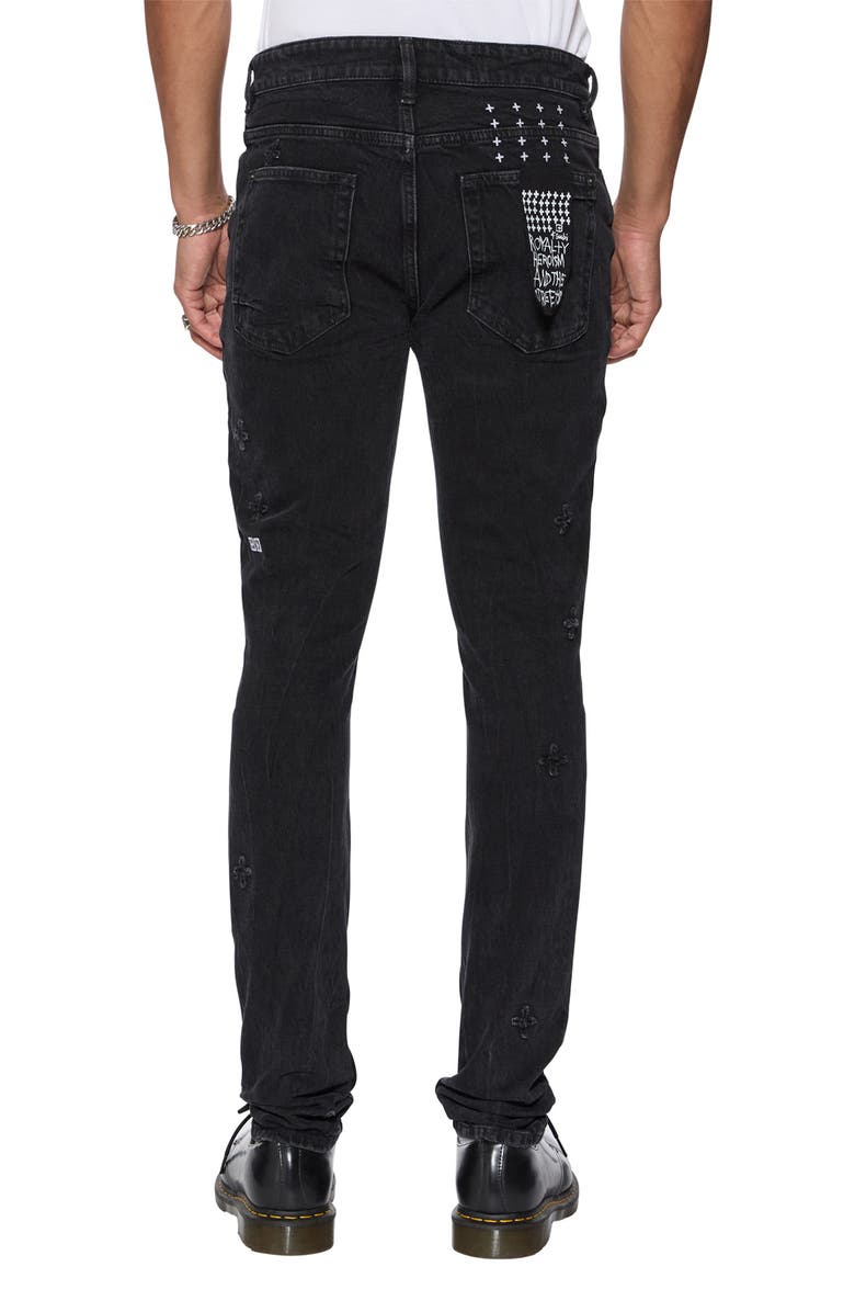 Ksubi Van Winkle Black Marble Kplus Skinny Jeans, Alternate, color, 