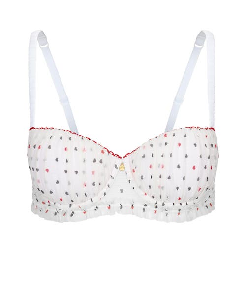 Shop Adore Me Susie Contour Balconette Bra In Heart White