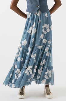 Rumi Floral Tiered Maxi Skirt