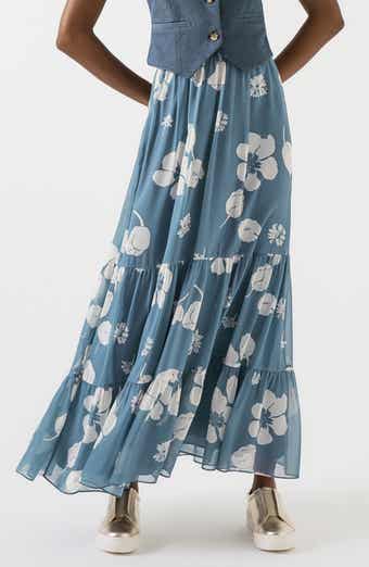 Rumi Floral Tiered Maxi Skirt