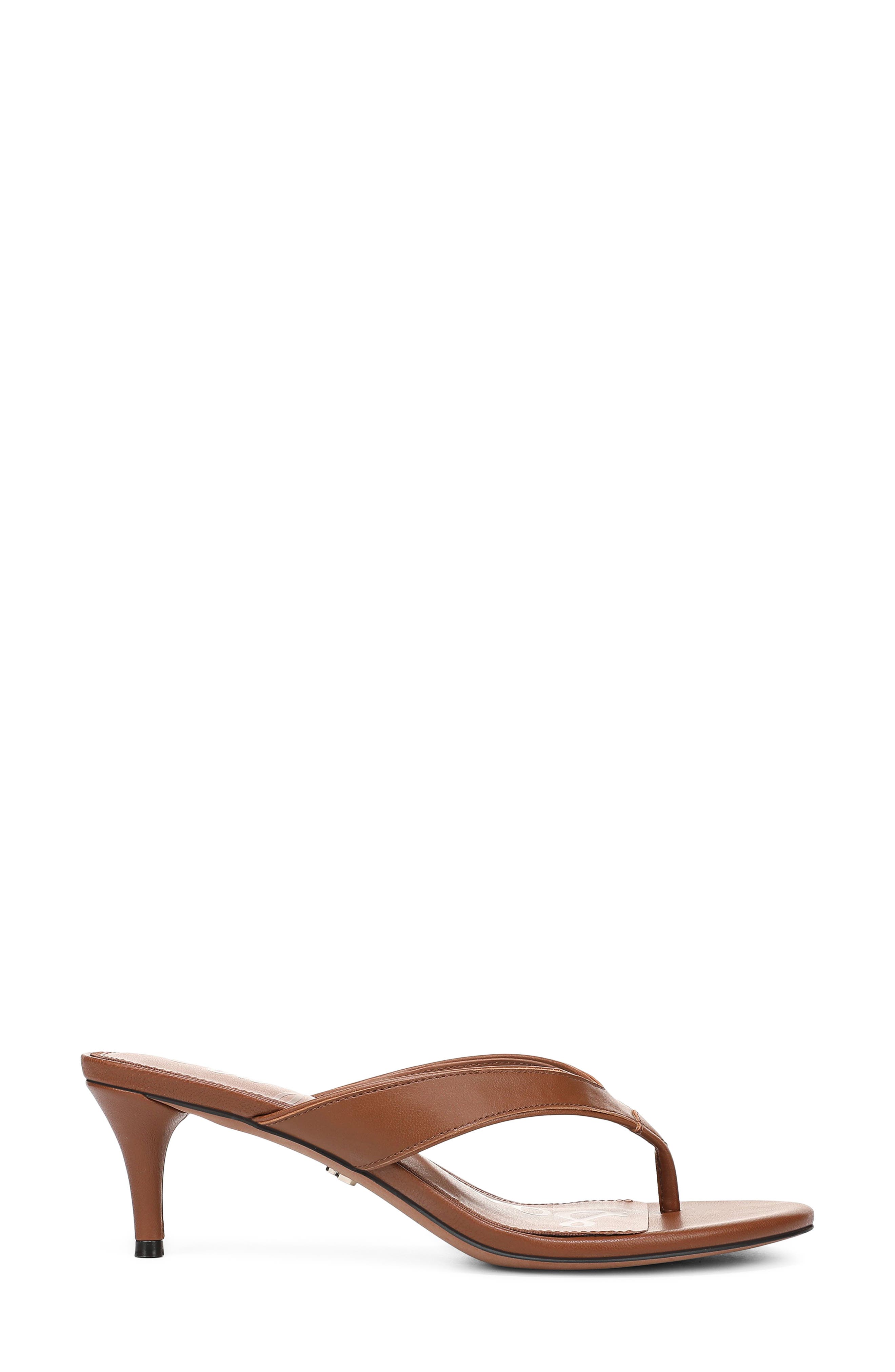 Sam Edelman Amie Kitten Heel Flip Flop, Alternate, color, Rich Cognac
