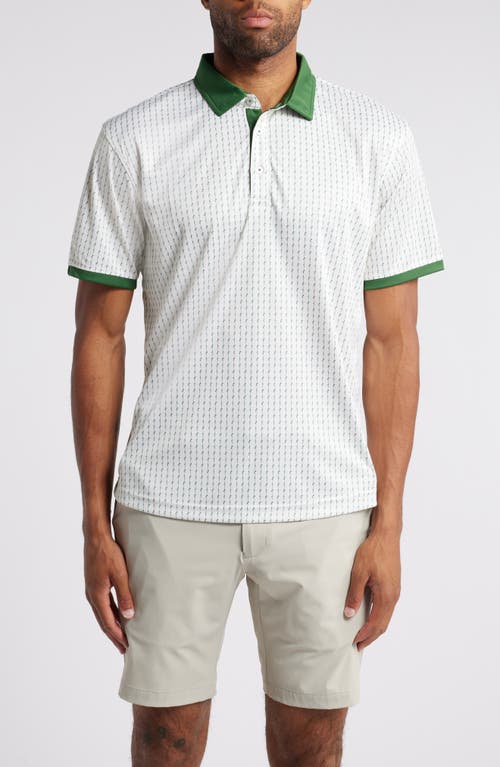 Swannies Miles Ball & Club Print Golf Polo in Hunter 