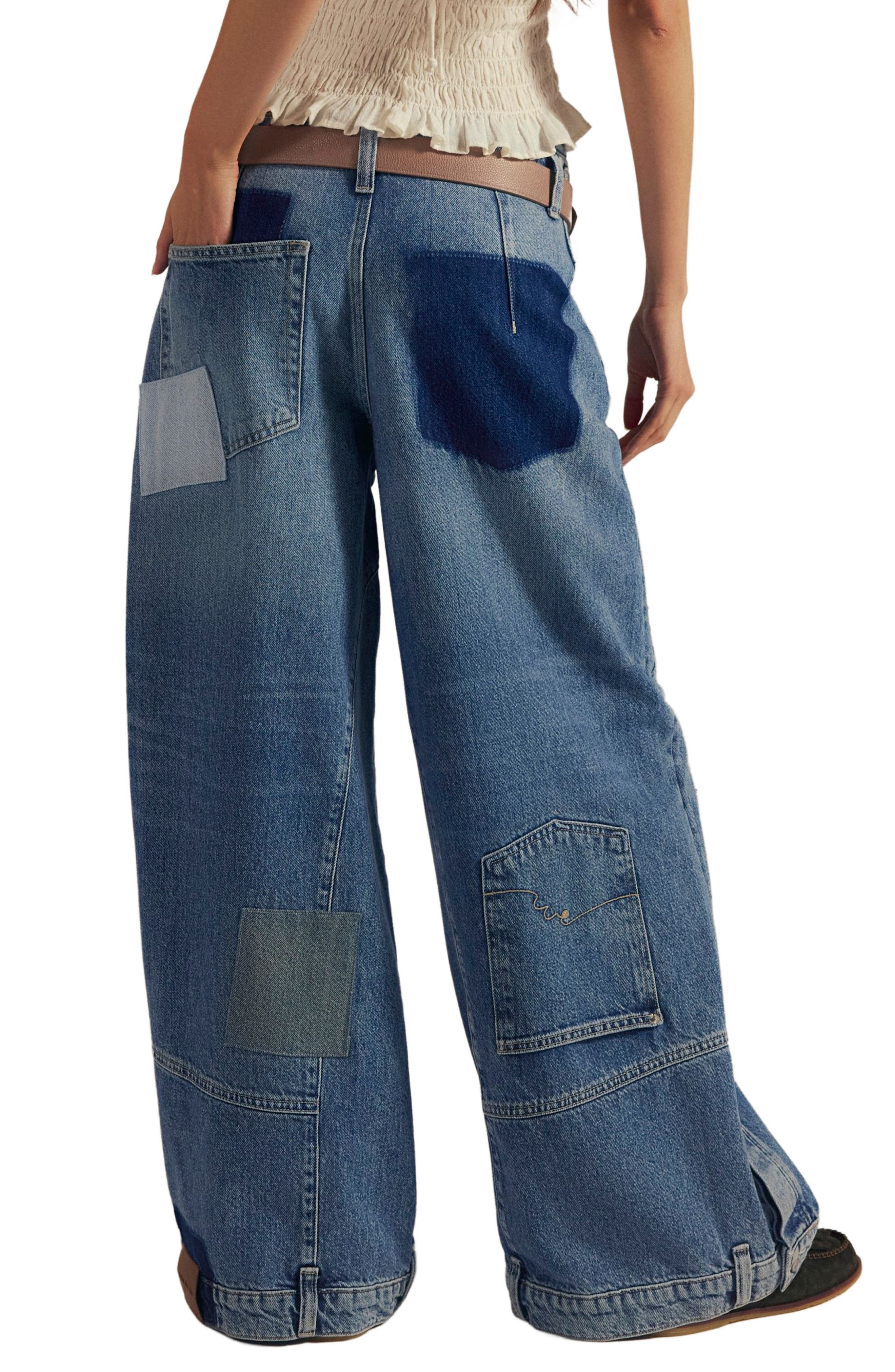 Head Over Heels Patchwork Wide Leg Jeans - image 2