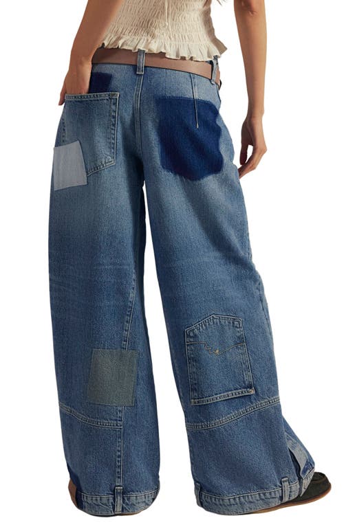 Free People We The Free Head Over Heels Mid Rise Jeans In Turn Me Up In Blue