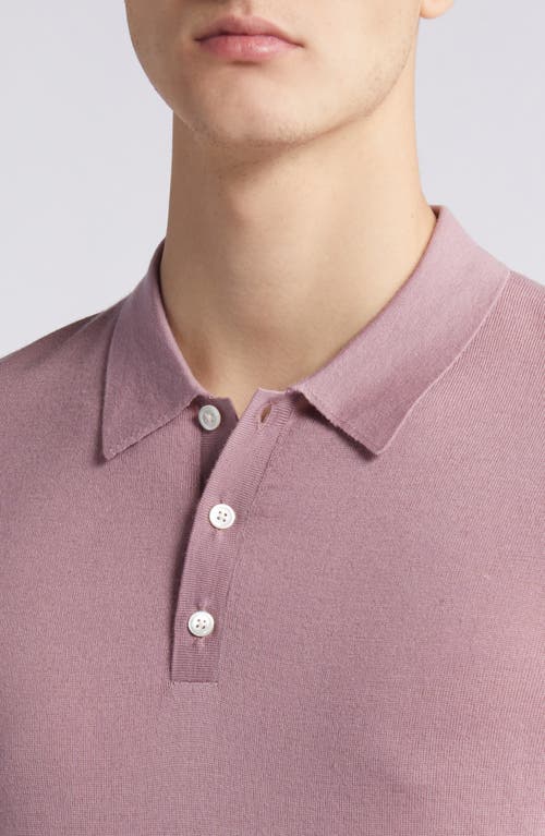 Nordstrom Wool & Silk Blend Polo Sweater In Pink Nostalgia