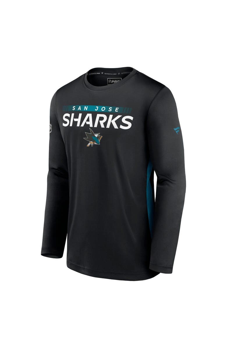 FANATICS Men's Fanatics Branded Black San Jose Sharks Authentic Pro Rink Performance Long Sleeve T-Shirt, Alternate, color, 