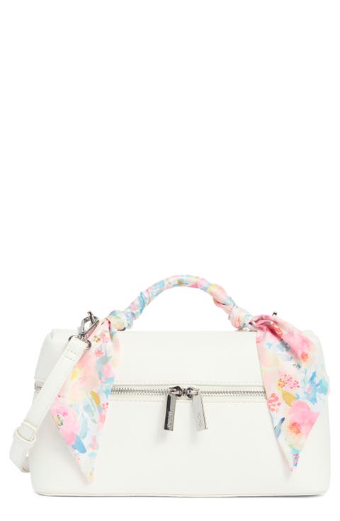 Scarf Detail Top Handle Bag