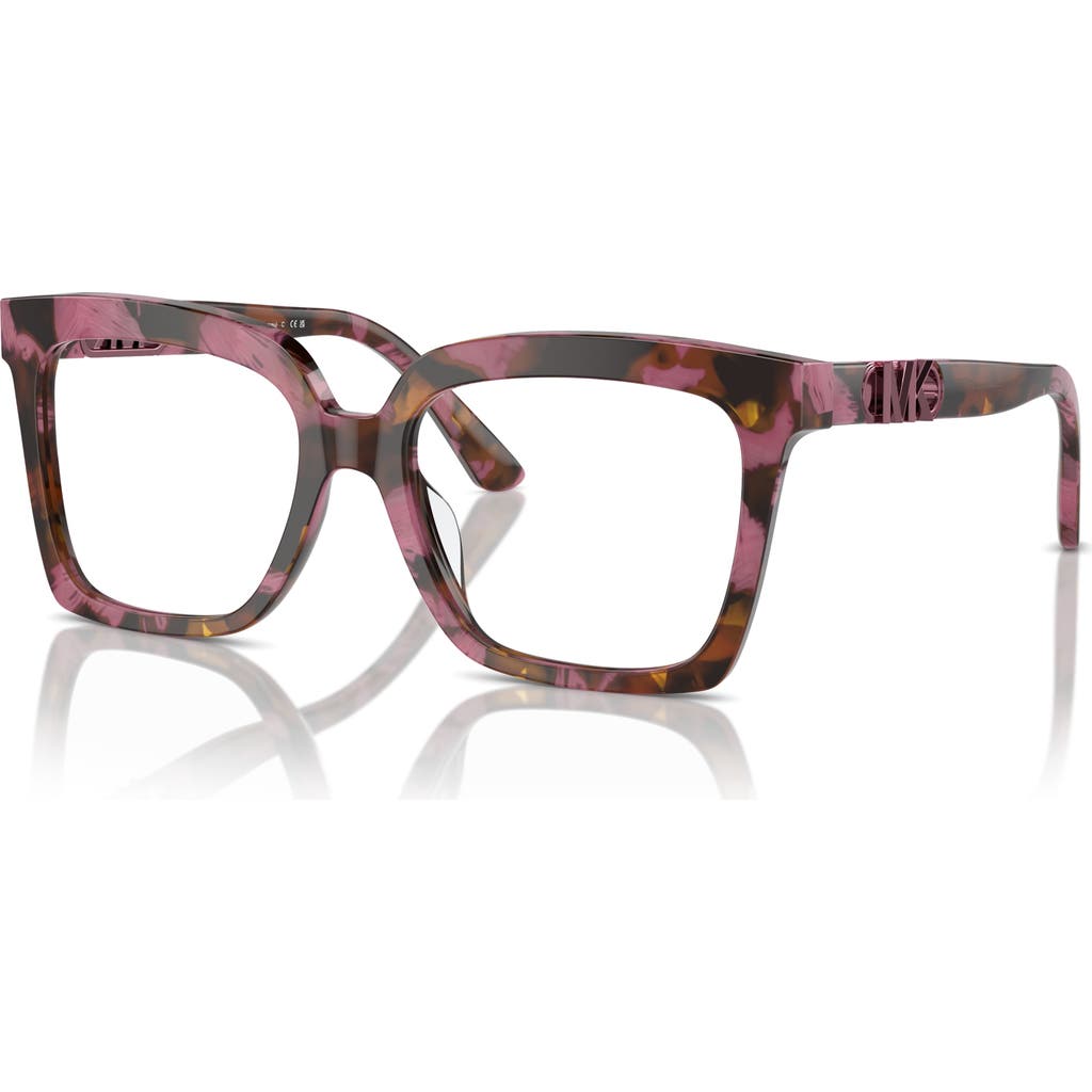 Michael Kors 53mm Square Optical Glasses In Brown
