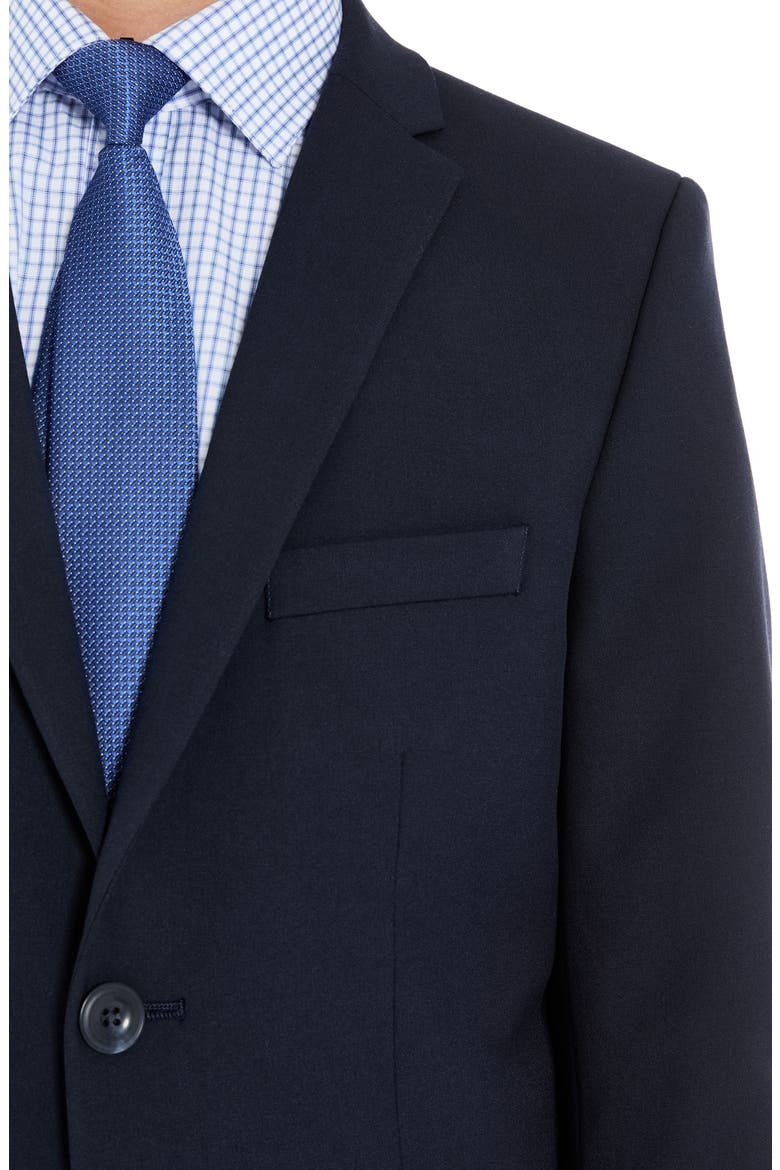 Kids' Solid Stretch Suit, Alternate, color, NAVY