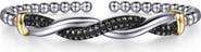 Gabriel & Co. Bujukan Sterling Silver & 14k Gold Black Spinel Bangle