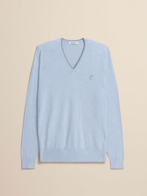 Extrafine Merino Tipped V-Neck