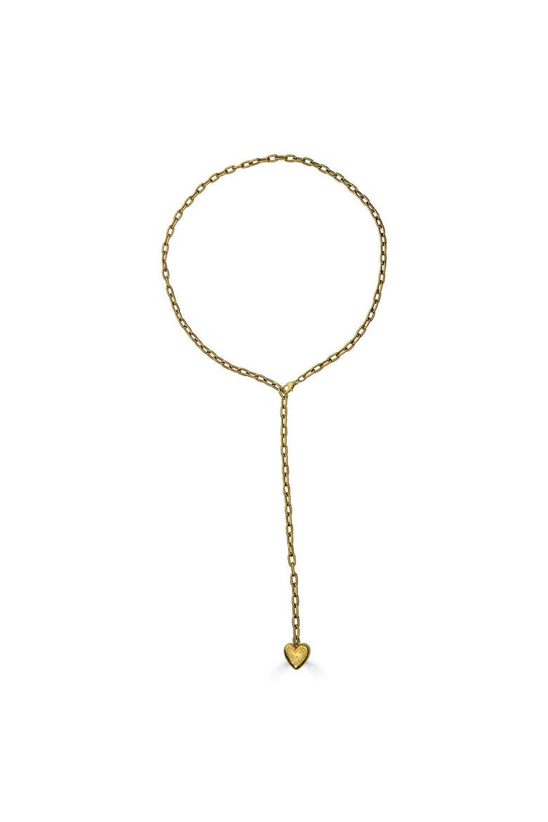 Long Heart Necklace, Alternate, color, Gold