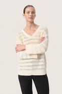 Soaked in Luxury SLSkylah V-neck 3/4 Sleeve Pullover