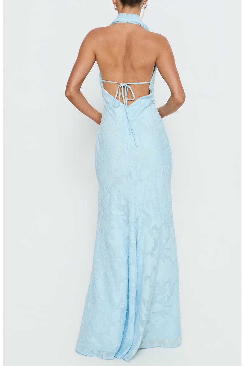 Invisible String Cowl Plunge Maxi Dress, Alternate, color, LIGHT BLUE