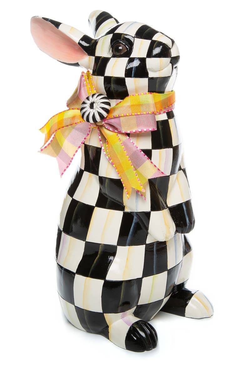 Courtly Check Standing Bunny, Main, color, BLACK