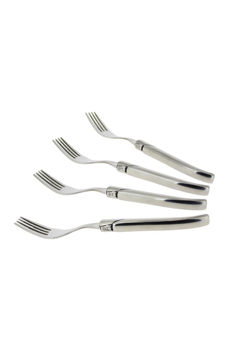 FRENCH HOME Laguiole Connoisseur Stainless Steel Steak Forks - Set of 4, Alternate, color, Silver
