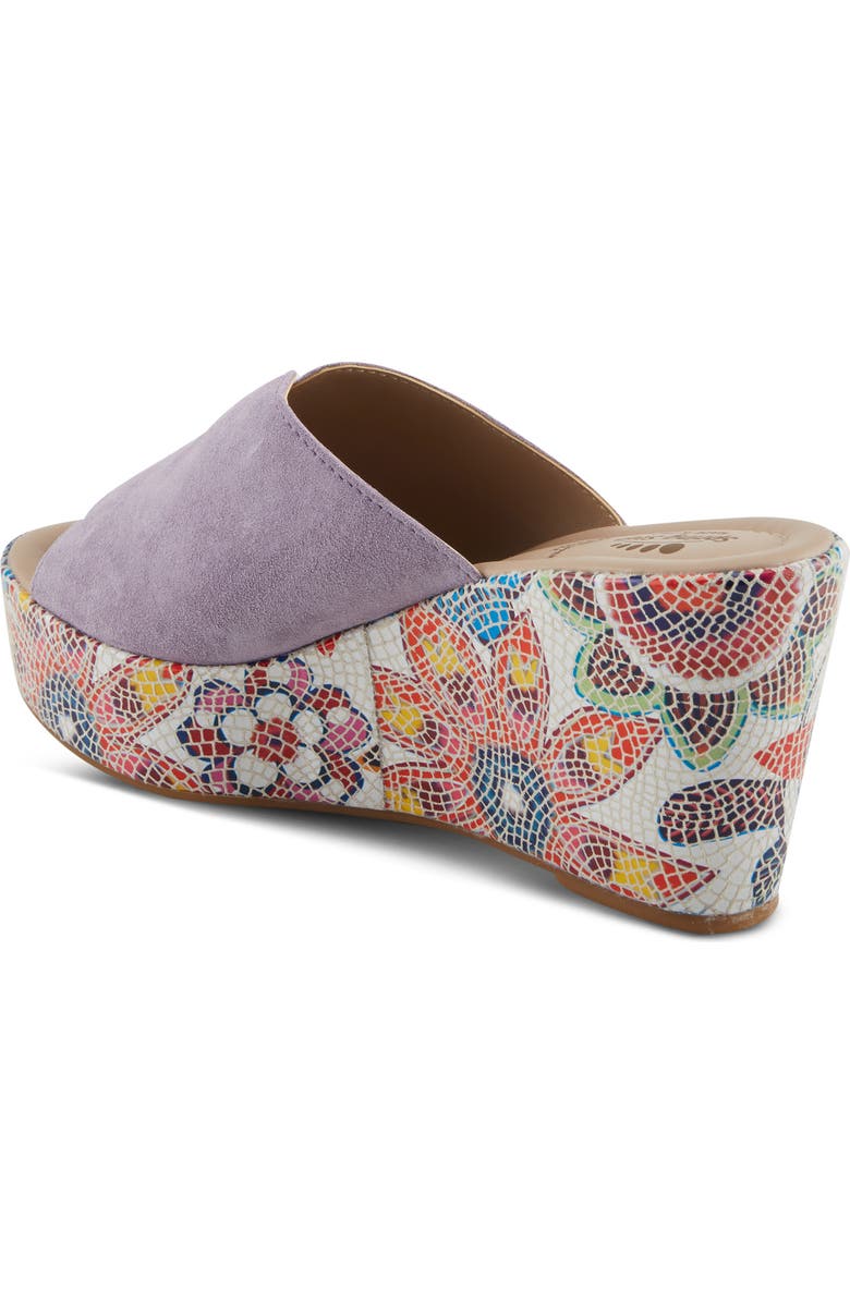 Spring Step Laylani Wedge Slide Sandal, Alternate, color, Lavender Suede