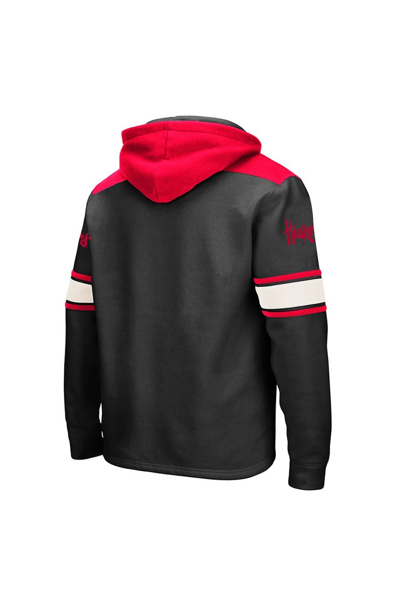 COLOSSEUM Men's Colosseum Black Nebraska Huskers 2.0 Lace-Up Pullover Hoodie, Alternate, color, Black