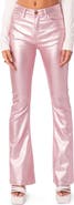 EDIKTED Luna Faux Leather Flare Leg Pants