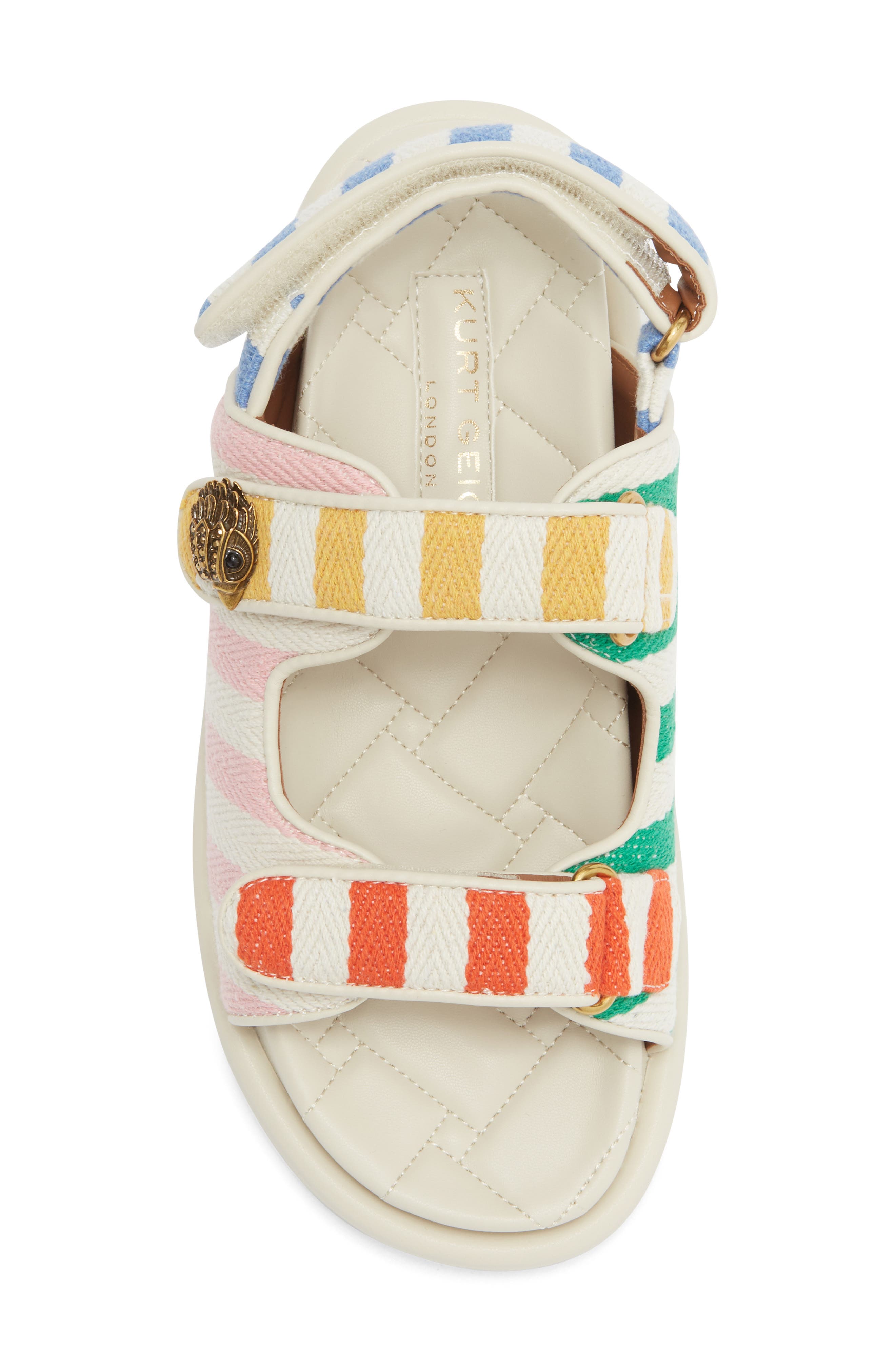 Kurt Geiger London Orson Stripe Sandal, Alternate, color, Bone/ Comb