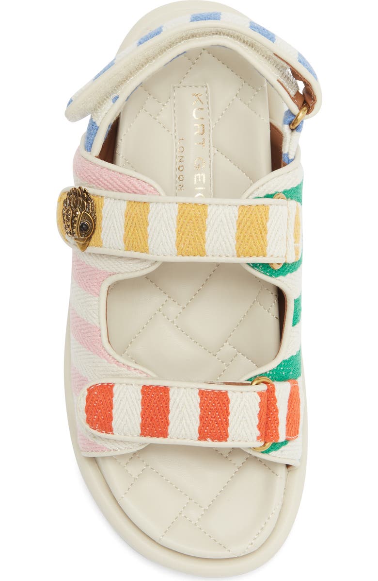 Kurt Geiger London Orson Stripe Sandal, Alternate, color, Bone/ Comb