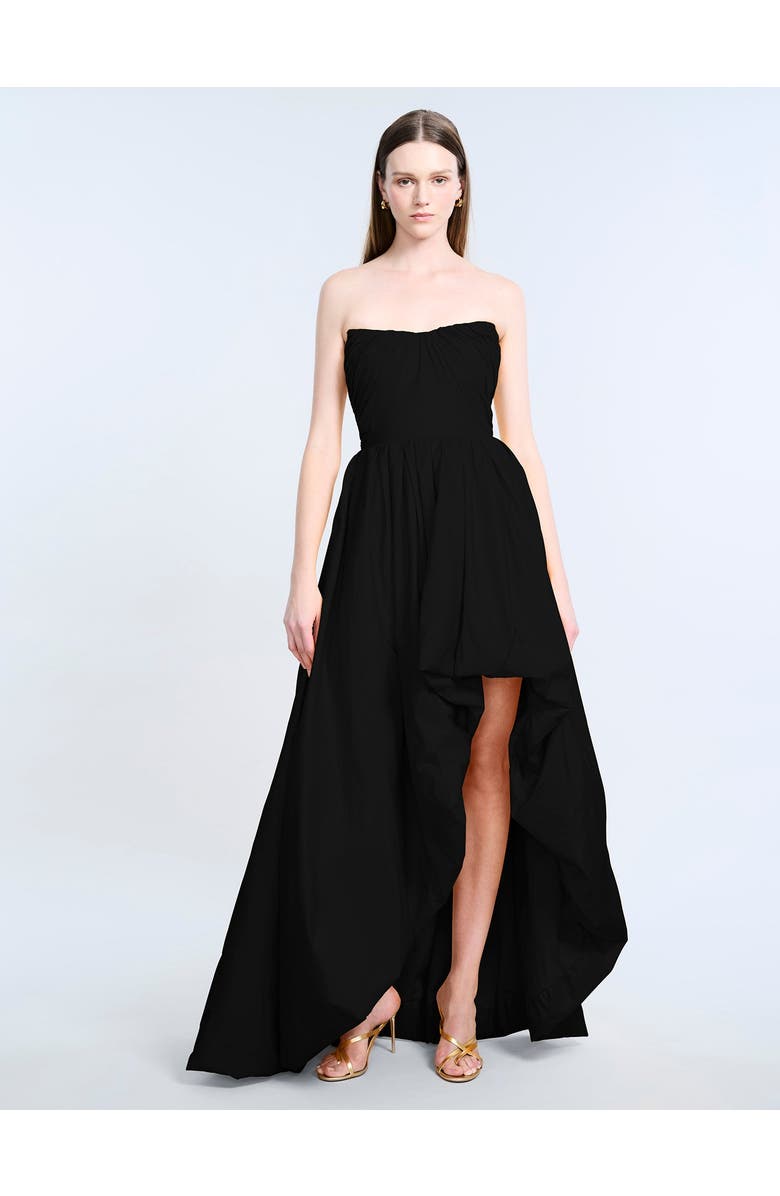 BCBGMAXAZRIA High Slit Ball Gown, Main, color, Black