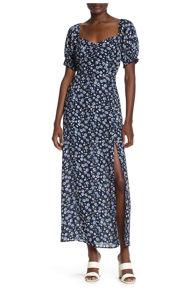 Row A Floral Print Maxi Dress, Main, color, 