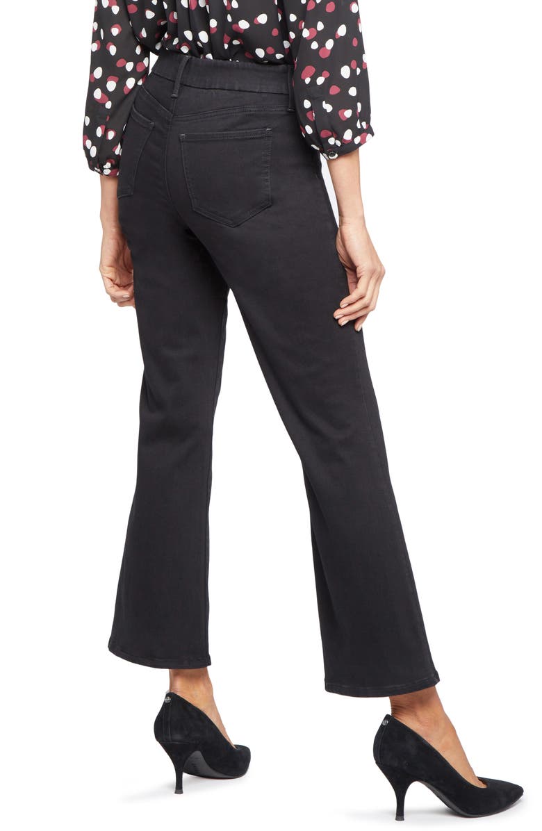 NYDJ Waist Match Relaxed Flare Jeans, Alternate, color, Black Rinse
