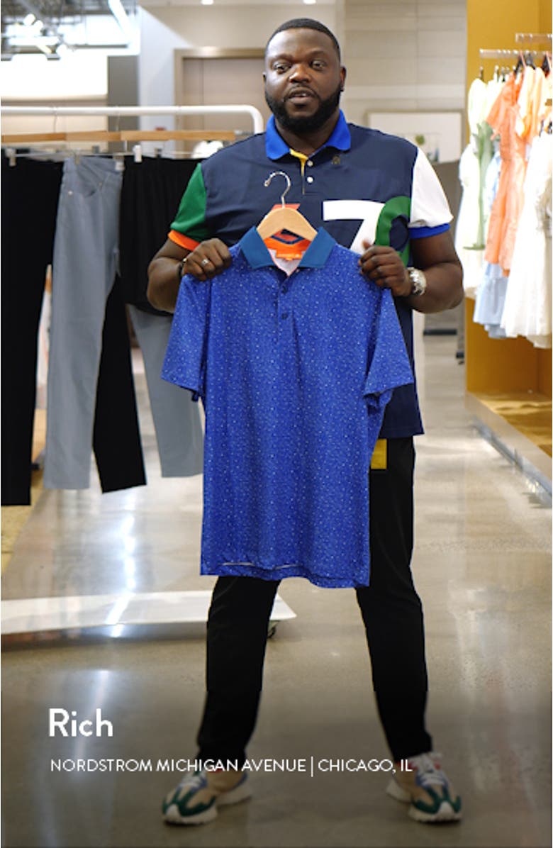 Belmont Floral Performance Golf Polo, sales video thumbnail