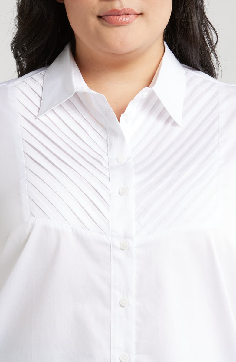 HARSHMAN Kaliyah Pleated Button-Up Shirt, Alternate, color, 