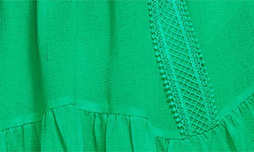 Shop Ramy Brook Norika Embroidered Detail Strapless Cover-up Minidress In Palm Green
