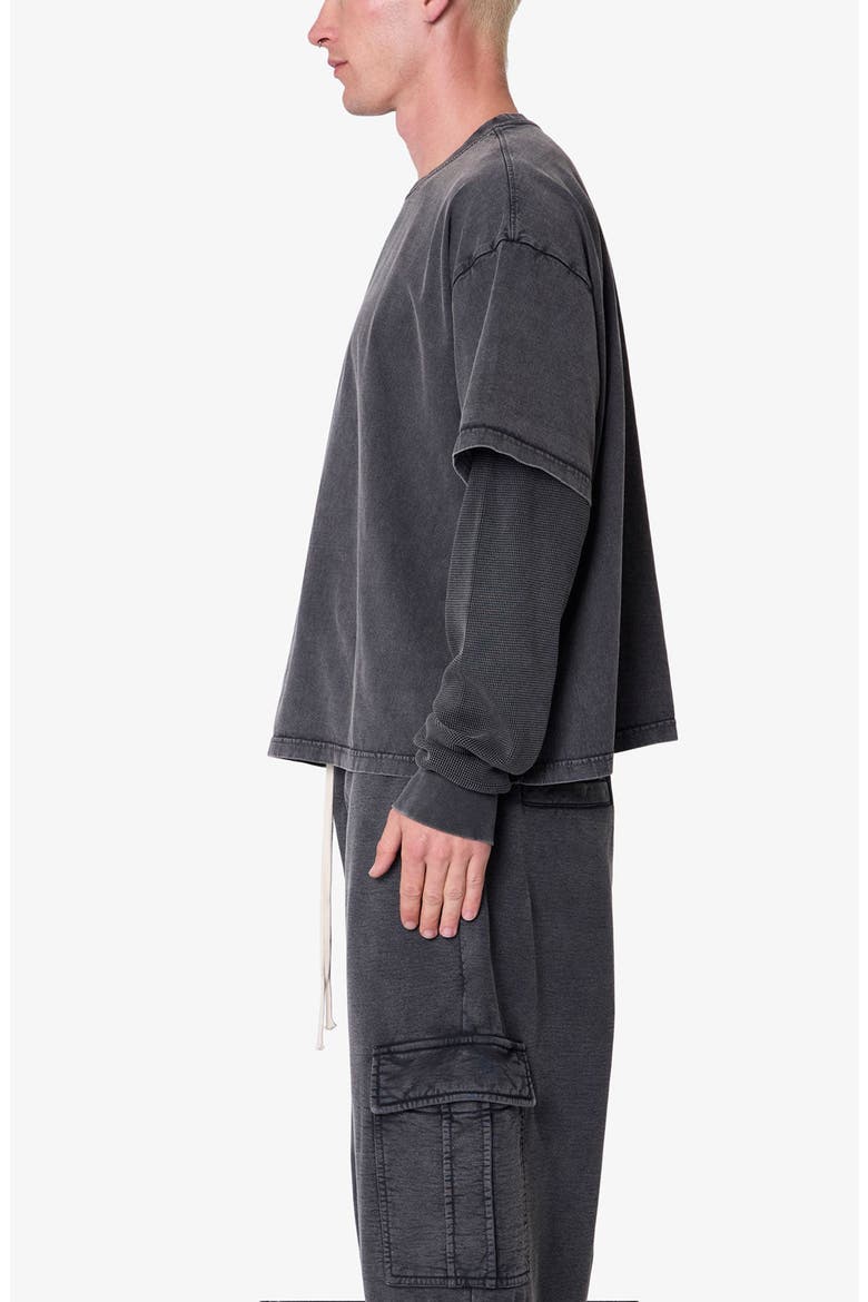 Layered Thermal Long Sleeve T-Shirt, Alternate, color, WASHED BLACK
