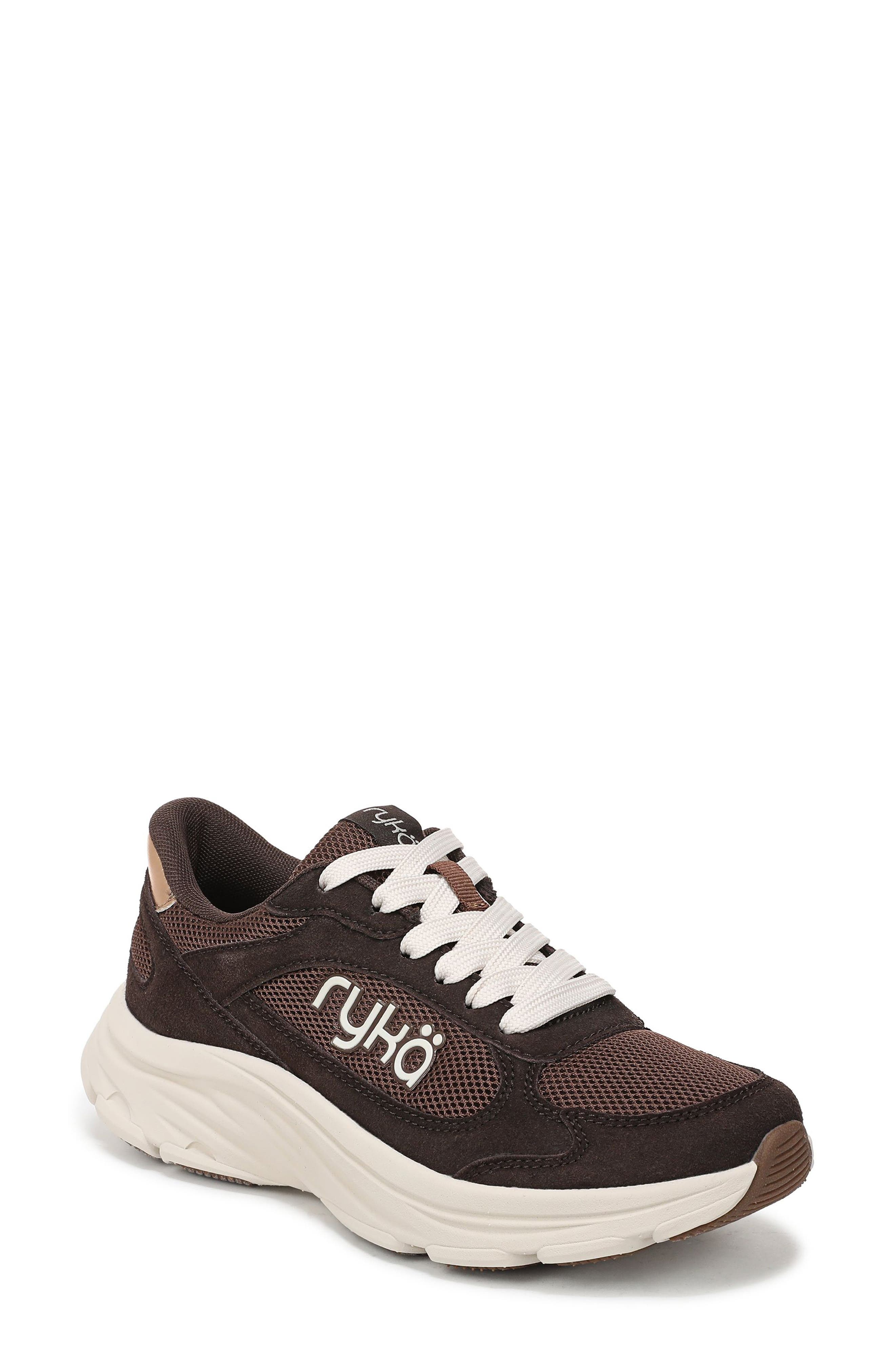 FUDGE BROWN MESH/ FAUX SUEDE