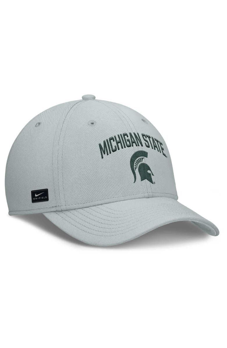 Nike Men's Nike Gray Michigan State Spartans 2025 On-Field Rise Performance Flex Hat, Alternate, color, Gray