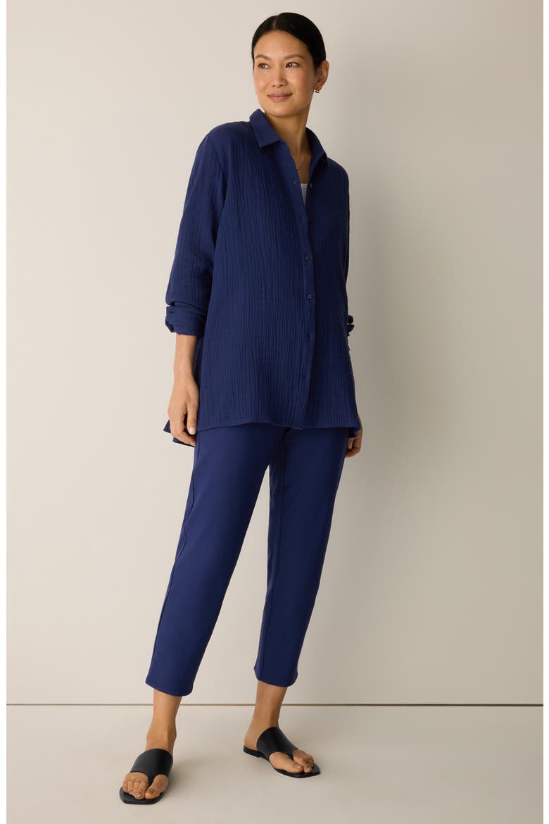 Slit Back Slim Crop Pants, Alternate, color, DEEP DIVE