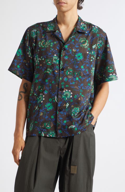 Floral Print Button-Up Shirt
