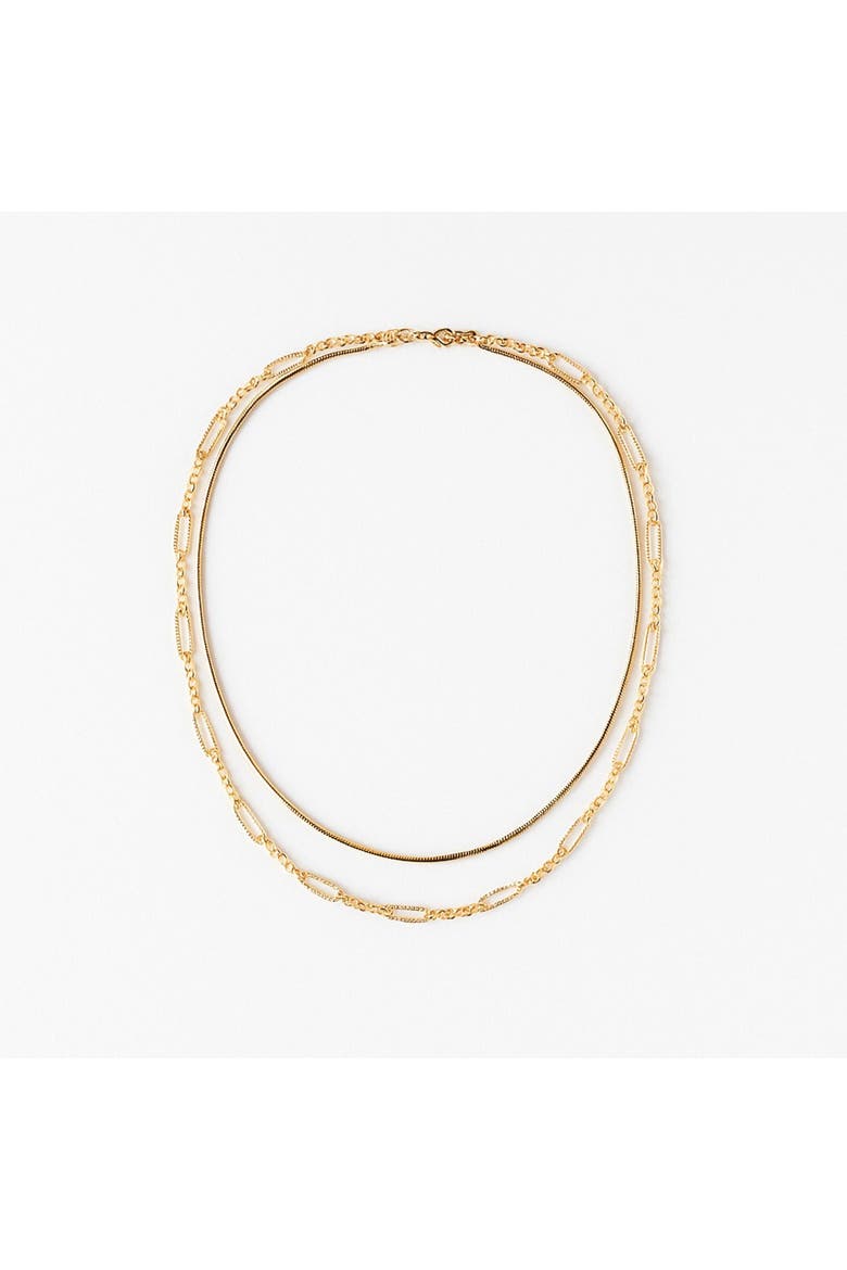 Golden Duo Necklace, Main, color, Gold