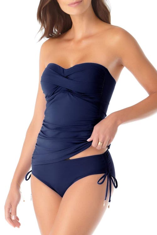 ANNE COLE TWIST FRONT BANDEAUKINI SWIM TOP