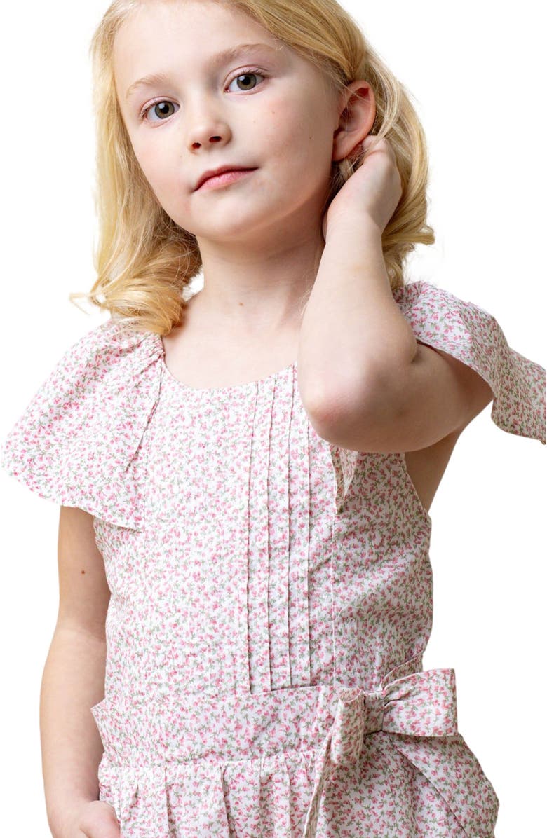 Hope & Henry Girls' Organic Flutter Sleeve Pintuck Jumpsuit, Kids, Alternate, color, Vintage Petal Ditsy