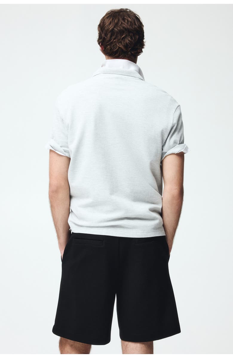 H&M Regular Fit Interlock Shorts, Alternate, color, Black
