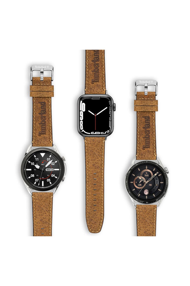 Barnesbrook Leather 20mm Smartwatch Watchband, Alternate, color, CAMEL