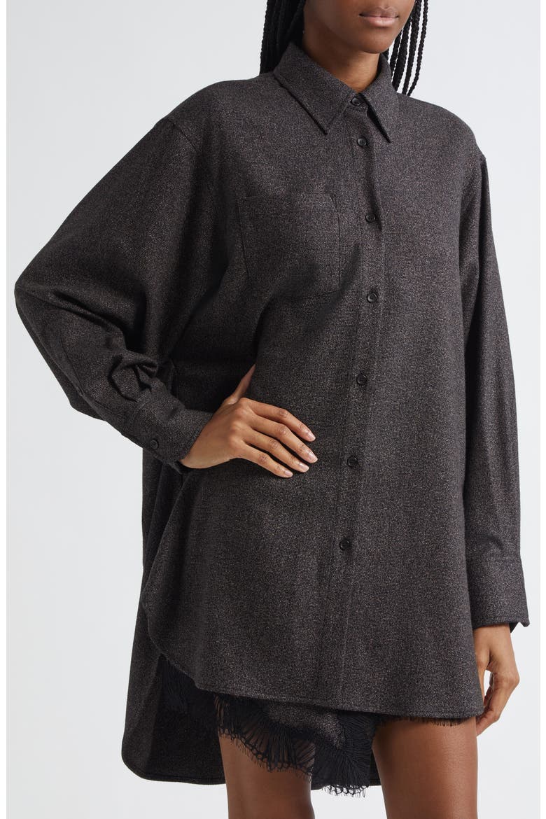 Spence Wool Blend Long Sleeve Shirt, Alternate, color, GANACHE